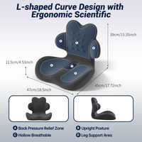 Coussin de siège en mousse à mémoire de forme - pour chaise de bureau, siège de camion, siège de voiture, chaise de bureau, support lombaire en forme de L pour les longues périodes assises