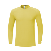 T-shirt de course à manches longues pour homme, anti-UV, écologique, respirant, en tissu mesh, anti-bactérien, séchage rapide, pour activités de plein air