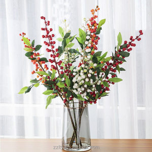 Tiges de baies de Noël artificielles, 6 couleurs, <span class=keywords><strong>fausses</strong></span> baies pour la décoration de l'arbre de Noël, de la couronne et du vase - Product Image 4
