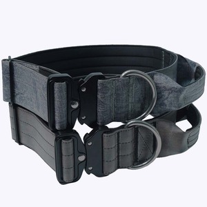 Collar de Perro Táctico Ajustable de Alta Resistencia con Estampado de Lujo, Acolchado y Cómodo, con Cierre de Hebilla, de Cuero PU Impermeable para Perros Grandes - Product Image 2