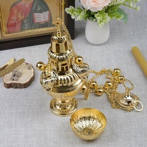 Encensoir Orthodoxe HT, Encensoir Suspendu Orthodoxe, Alliage de Zinc, Fournitures d'Autel Domestique, Articles Religieux, Décoration d'Église - Product Image 2