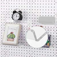 Nouvelle étagère murale en panneau perforé transparent acrylique Peg Board murs organisateur étagères de rangement panneau perforé présentoir mural