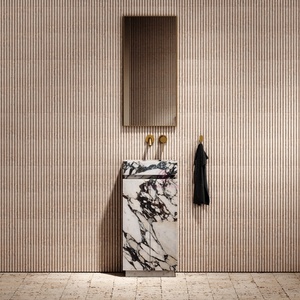 Lusso Calacatta Viola lavandino in marmo elegante lavabo in pietra naturale Design moderno per l'arredamento del bagno - Product Image 1