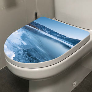 Autocollant en vinyle 3D imperméable et amovible en gros, design personnalisé, autocollant décoratif pour la maison, autocollant pour siège de toilette pour salle de bain - Product Image 1