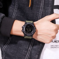 SKMEI nouveau mouvement de montre à écran LED électronique de sport professionnel populaire montre en or montre numérique Skmei personnalisée