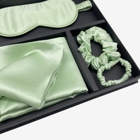 Taie d'oreiller de luxe 100% soie et masque pour les yeux ensemble 22mm taies d'oreiller en soie de mûrier avec boîte-cadeau