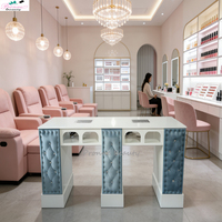 Meubles de salon de manucure professionnels de luxe modernes, ensemble de table de manucure pour salon de beauté, multifonctionnel, SPA pour les ongles, bois, marbre