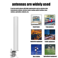 Antenne en fibre de verre cellulaire omnidirectionnelle18dBi/20dBi à gain élevé 698-2700MHz