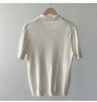 Chemise décontractée pour homme à manches courtes, ample, décontractée, en tricot uni, confortable, respirante, 180g, coupe ajustée