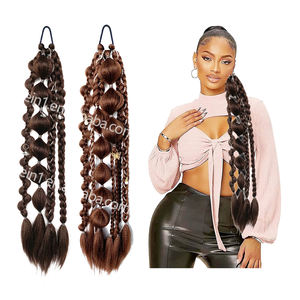 Extensions <span class=keywords><strong>de</strong></span> cheveux tressées crochet en vrac en gros naturel africain Jumbo <span class=keywords><strong>tresse</strong></span> cheveux <span class=keywords><strong>queue</strong></span> <span class=keywords><strong>de</strong></span> <span class=keywords><strong>cheval</strong></span> <span class=keywords><strong>avec</strong></span> décoration <span class=keywords><strong>de</strong></span> bijoux - Product Image 1