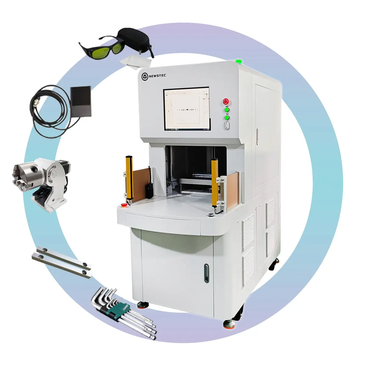 Keamanan panas penutup UV Laser menandai mesin 5W 10W Laser Printer pengukir mesin untuk botol dan cangkir