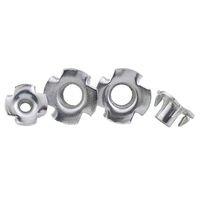 Plateau en bois galvanisé à quatre griffes, récipient à quatre griffes, surface de disque rond, en acier inoxydable, 10 pièces