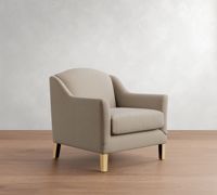 Fauteuil en tissu de style nordique rembourré en éponge