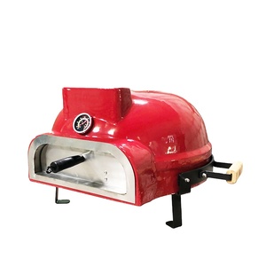 KIMSTONE-parrilla automática para quemar madera, barbacoa, horno de humo, Pizza, pequeño, cerámica, madera, jardín, con plato grande para Pizza - Product Image 1