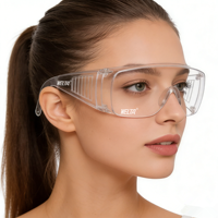 Lunettes de sécurité Wejump pour la construction, verres transparents, protection des yeux, anti-buée, monture en plastique pour travaux en extérieur