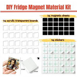 Imán Cuadrado Acrílico Brillante y Duradero, Imán Personalizado para Refrigerador, Imán para Refrigerador con Foto DIY para Decoración del Hogar - Product Image 3