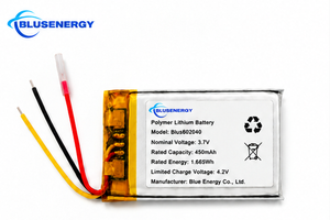 แบตเตอรี่ลิเธียมโพลิเมอร์แบบชาร์จได้ รุ่นสั่งทำพิเศษ 602040 3.7V 450mAh พร้อมแผงป้องกัน BMS สำหรับอุปกรณ์อิเล็กทรอนิกส์ขนาดเล็ก - Product Image 2