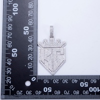 Bijoux Messi MSN-770 Or Blanc 9K Diamant de Laboratoire Pendentif Hip-hop Designs de Pendentifs en Or Pendentif Lettre pour Hommes
