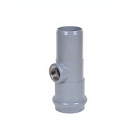 Raccord de tuyauterie PVC DIN8063, couleur grise, PN16, raccord en T à deux robinets avec vis en cuivre FM