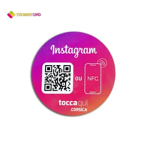 YTS Personalizar Cartões-presente NFC Epoxy NFC com classificação de 13.56khz rfid com chip NTAG 213/215/216 cartões-presente google play cartão de revisão de presente