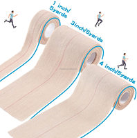 Bande adhésive en coton élastique premium à l'oxyde de zinc, respirante, sans latex, hydrofuge, pour le soutien articulaire sportif et la fixation des blessures