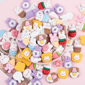 2023 Kawaii Nail Art Charms mignon lapin résine bijoux de dessin animé joyeux nouvel an décorations d'ongles breloques 3d appuyer <span class=keywords><strong>sur</strong></span> les ongles - Product Image 4