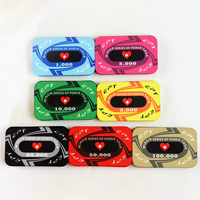 Jetons de poker de qualité supérieure Tina 39 mm en céramique de qualité casino, jetons personnalisés EPT WPT Texas Hold'em, jeu Ept, plaque et jetons, ensemble de poker