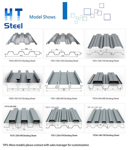 915 Tầng Kim Loại Decking Tấm Mạ Kẽm Tấm Thép Boong Cho Kết Cấu Thép Xây Dựng - Product Image 2