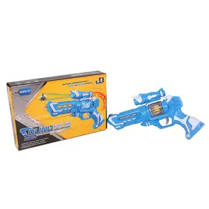 Suara Elektronik Gun Mainan Colorful Flash Anak-anak Listrik Bercahaya Musik Rotating Light Pistol Model untuk Anak 3-6 Tahun