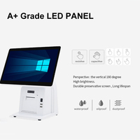 Système de point de vente tout-en-un avec écran tactile 15,6 pouces, processeur I5 4210U, 8 Go de RAM, 128 Go de stockage, Wi-Fi 6 et Bluetooth 5.2 pour les caisses des magasins