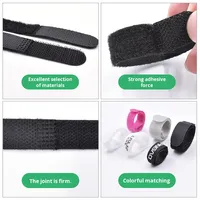 Pengikat Kabel Tali Nilon Warna-warni Self-Locking 12mm Tipe-P untuk Pengisi Daya Ponsel Kabel Data USB 100mm