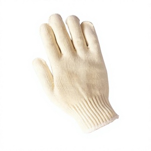 Guantes de seguridad con puño, calibre 10, Vietnam, 50-70g/par, resistentes al desgaste, TC 40% algodón + 60% poliéster, anti-calor, antideslizantes, anticorte - Product Image 1
