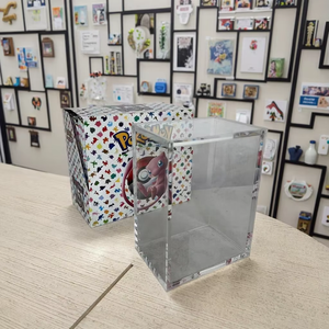 Tùy Chỉnh 151 Booster Bó <span class=keywords><strong>Acrylic</strong></span> Trường Hợp Từ Hiển Thị Hàng Đầu Hộp Cho Scarlet Và Tím 151 Booster Bó Bảo Vệ Cho Pokemon - Product Image 6