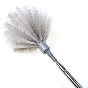 Cepillo telescópico para limpieza de techos, 2-3 metros, acero inoxidable, cabezal redondo, removedor de polvo y telarañas para áreas altas - Product Image 2