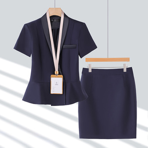 Conjunto e Blazers Femininos de Verão de Alta Qualidade e Profissional, Finos e de Manga Curta para Trabalho em Recepção de Hotel e Uso Profissional de Beleza - Product Image 2