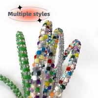 Kabel Pengisian Cepat BWVV OEM Tipe-C USB 2.0 60W 3A Berhias Berlian Imitasi dengan Selubung PVC dan Desain Berkilau