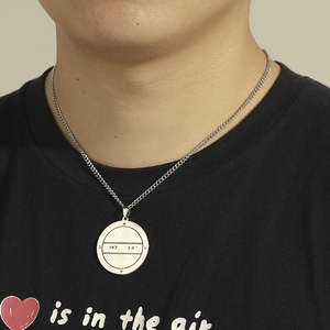 Collar con colgante De moneda personalizado para hombre, joyería con colgante, cadena De <span class=keywords><strong>Oro</strong></span> De 18 kilados, con forma De ACLE culo De mercurio - Product Image 6