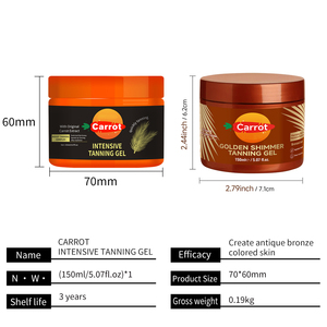 Gel bronzant extrême intensif à la carotte 150g : Obtenez un éclat naturel bronze profond plus rapidement - Product Image 6