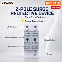 Dispositif de protection contre les surtensions AC SPD Type 2 1P 2P 3P 4P 275V 385V 40kA 20kA Parafoudre sur rail DIN IEC 61643-11