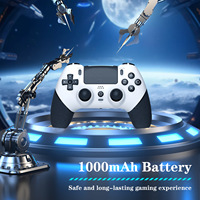 Manette de Jeu sans Fil avec Stick Analogique à Effet Hall, Double Vibration et Fonction Turbo pour PS4/Slim/Pro