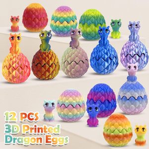 3D Printed Opening and Closing Dragon Egg Toy Model Set <b>Crystal</b> Dragon <b>Ornament</b> Children's Decompression Educational Toy Gift - Product Image 2