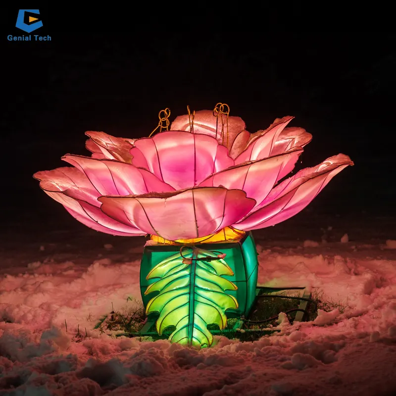 GTCC46 parco a tema all'aperto festival lanterna decorazione fiore di seta illuminazione lanterna