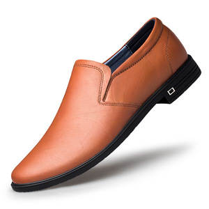 Chaussures habillées décontractées en cuir véritable pour hommes, style britannique, nouvelle mode, pour le bureau, toutes saisons - Product Image 1