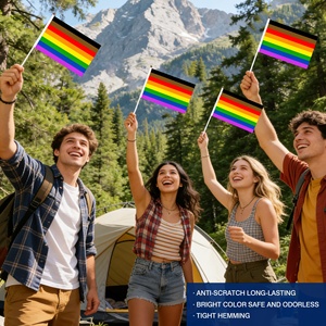 Bandera Personalizada de Orgullo Filadelfiano 14x21cm, Decoración para el Desfile LGBTQ de Junio, Bandera Arcoíris de Varios Colores, Venta Directa de Fábrica al Por Mayor - Product Image 6