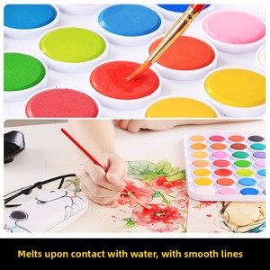 Juego <span class=keywords><strong>de</strong></span> Pinturas <span class=keywords><strong>de</strong></span> Acuarela en Pastel <span class=keywords><strong>de</strong></span> Fábrica China, en Oferta, 12, 16, 24, 28, 36, 48 Colores en Caja <span class=keywords><strong>de</strong></span> Plástico con Pincel Gratis - Product Image 4