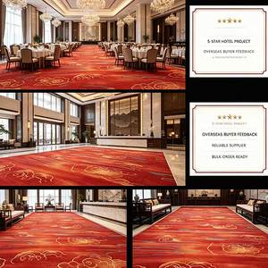 <span class=keywords><strong>Tapis</strong></span> moderne en nylon antidérapant à motif nuage chinois rouge et doré, idéal pour hôtels, salles <span class=keywords><strong>de</strong></span> banquet, bureaux et salons, couleurs personnalisables - Product Image 4