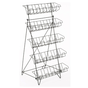 Estantería Metálica de 5 Niveles, Plegable por Ambos Lados, Colores Personalizables, Acabado con Recubrimiento en Polvo, Ecológica, con Estantes Abiertos, para <span class=keywords><strong>Supermercado</strong></span> - Product Image 5