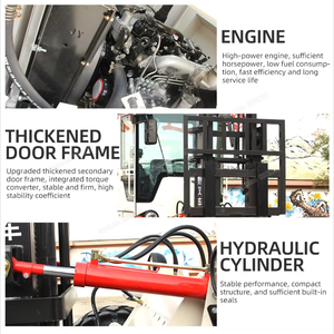 Chariot élévateur tout-terrain diesel <span class=keywords><strong>4x4</strong></span> de 3/5 tonnes, haute traction, durable, fabrication CE, prix promotionnel, construction, agriculture, exploitation minière - Product Image 4