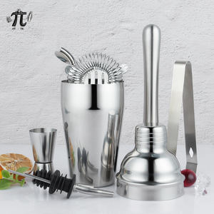 من المصنع مباشرة 8 قطع 18 أونصة مرآة من الفولاذ المقاوم للصدأ طقم شاكر كوكاتيل حديث طقم أدوات أدوات باروير متينة وصديقّة - Product Image 4