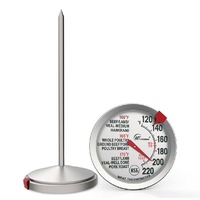 Termometer Daging Digital dengan Dial Logam untuk Dapur, BBQ, dan Memasak Rumah Tangga, Rentang Suhu 0-120C